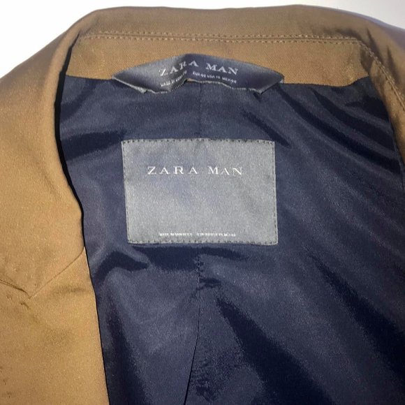 ZARA Man Camel Brown 2 Piece Suit Set